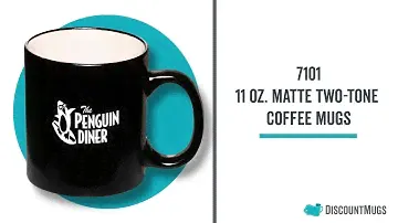 Personalized 11 oz. Matte Two-Tone Coffee Mugs