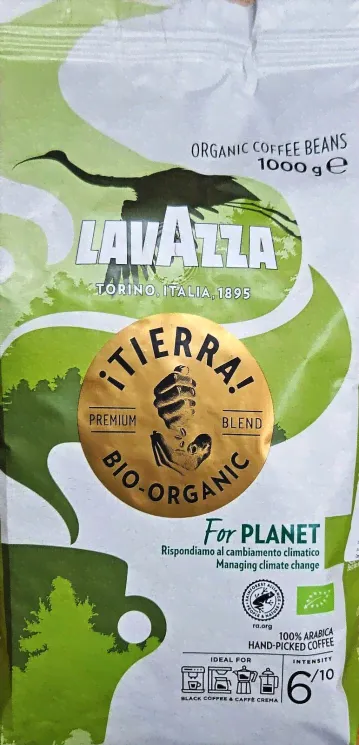 Lavazza Tierra Bio Organic for Planet 1000 грамм кофе в зернах пакет арабика 100%