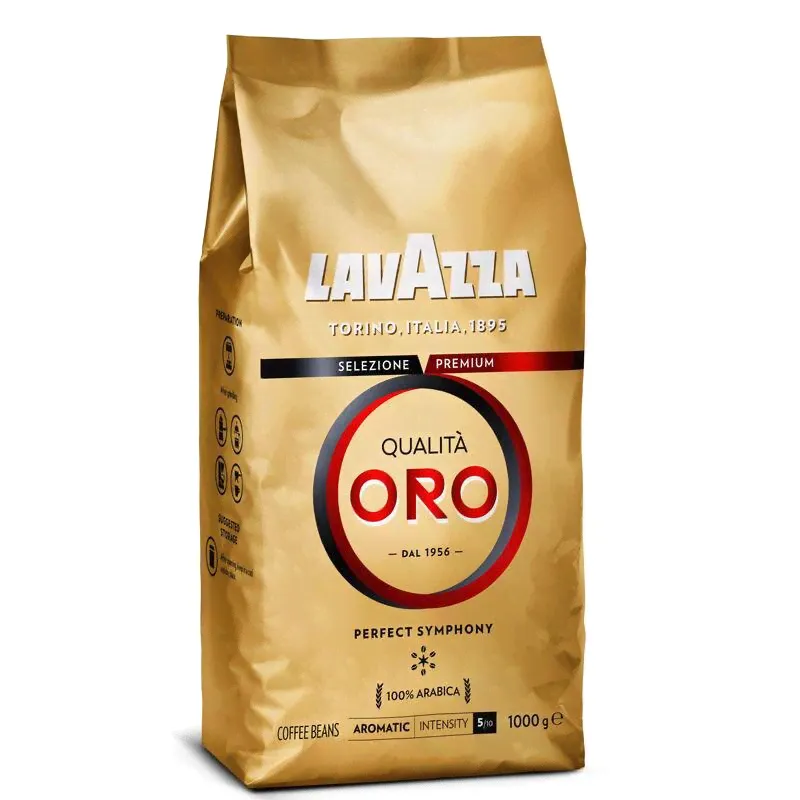 Кофе в зернах Lavazza Qualita Oro 100% арабика 1 кг (пакет)-2