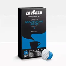 Кофе в капсулах LAVAZZA "Decaffeinato Ricco" для кофемашин Nespresso, 10 порций, 8110