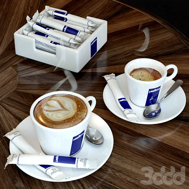 Чашки кофе Lavazza - Еда и напитки - 3D модель-2