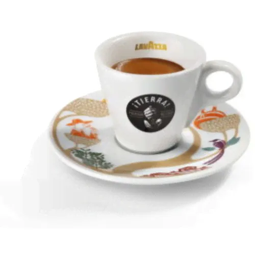 Кофейная пара эспрессо "LAVAZZA TIERRA 2.0" 60 мл, на 1 персону белый-0