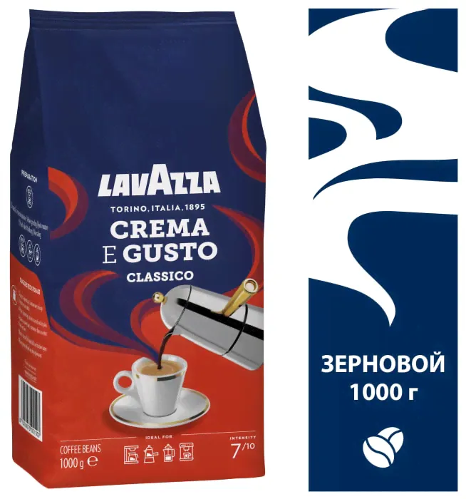 Отзывы о Кофе в зернах Lavazza Crema E Gusto Classico 1кг-4