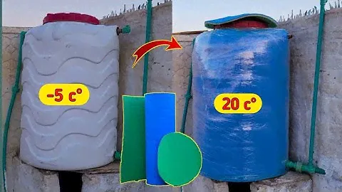 keeps Water Normal in Winters . plastic water tank cover from carpet foam #diy