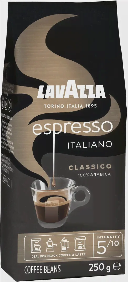 Бакалея Lavazza, "Espresso" Italiano Classico, Coffee Beans, 250 г-0