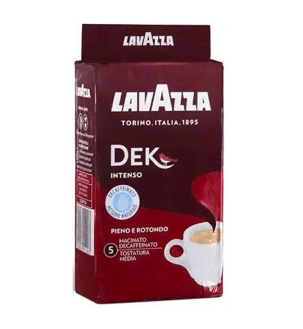 Кофе молотый LavAzza Dek Intenso Decaffeinato, 250 г в/у (Лавацца)