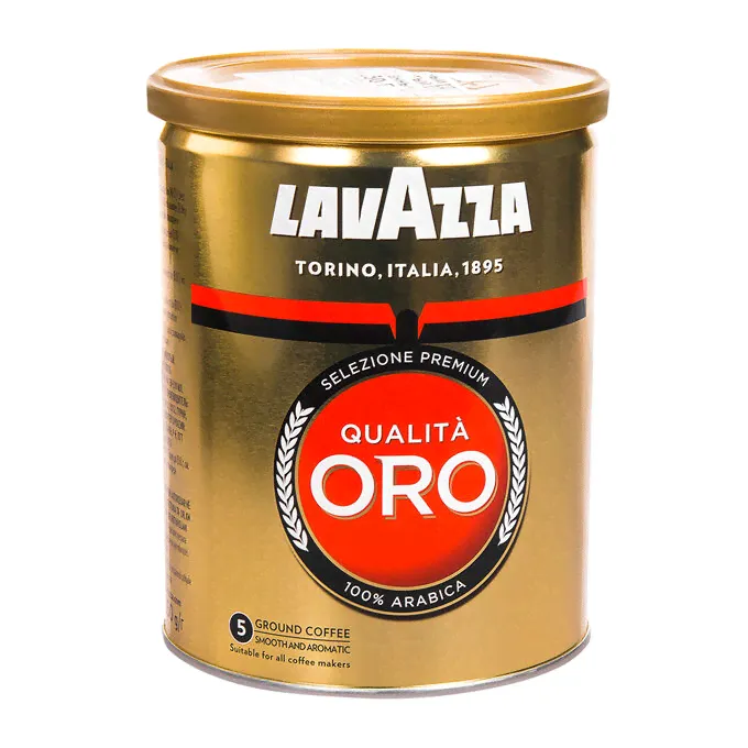 LavAzza Qualita Oro. Кофе молотый в жестяной банке. 250 г-0