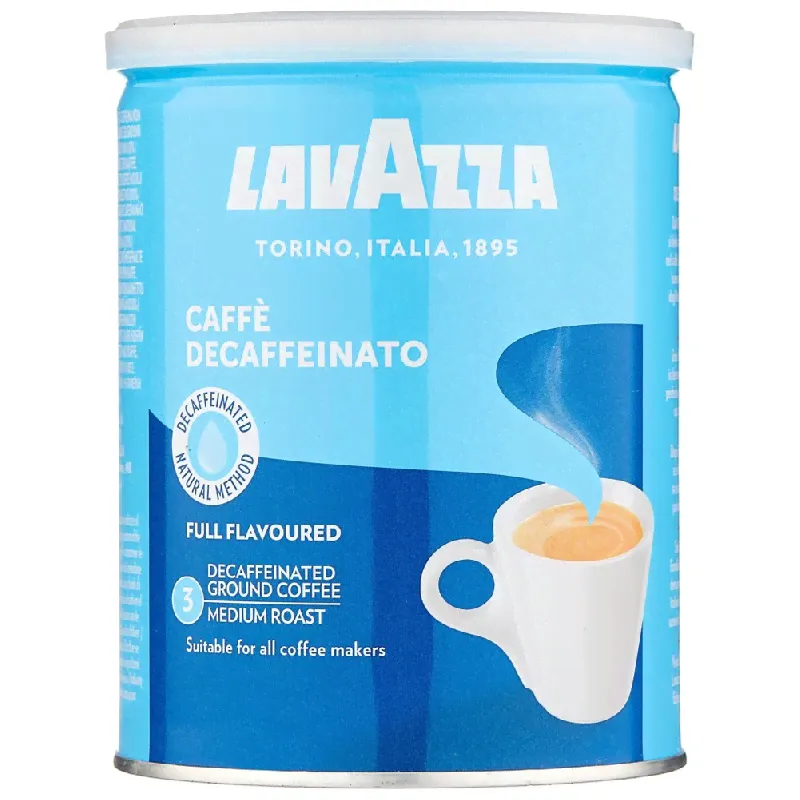 Кофе LAVAZZA DEK молотый без кофеина /жесть/ 250г*12-0