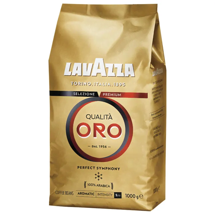Кофе в зернах Lavazza Qualita Oro арабика 100%, вак/уп 1000 гр