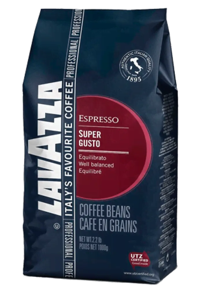 Lavazza Super Gusto UTZ, Итальянский кофе в зёрнах,1 кг-0