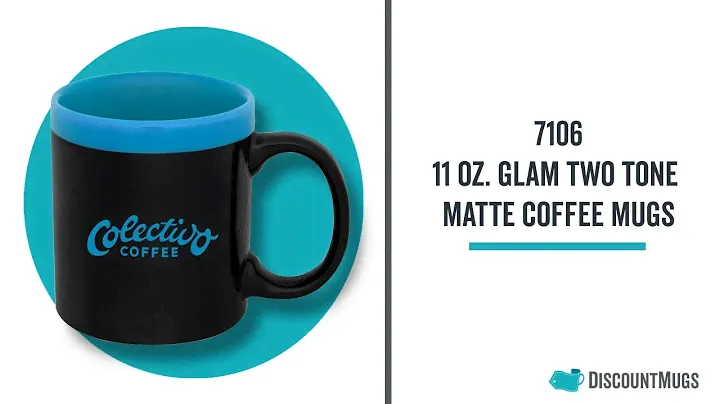 Promotional 11 oz. Glam Two Tone Matte Coffee Mugs