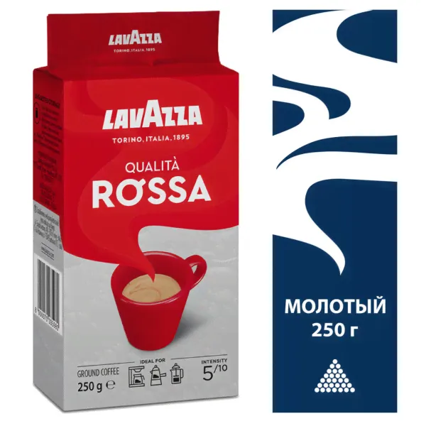 Кофе молотый Lavazza Rossa 250 грамм-0