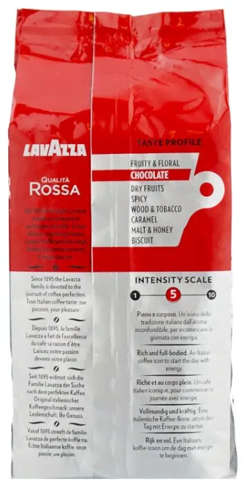 Кофе в зернах Lavazza Qualita Rossa, арабика/робуста, 500 г-1