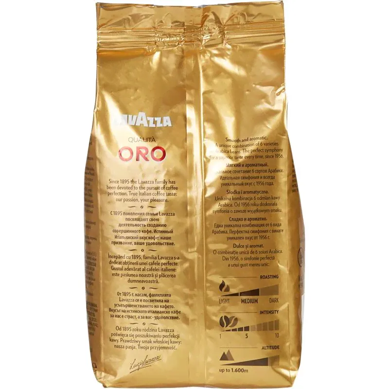Кофе в зернах Lavazza Qualita Oro 100% арабика 1 кг (пакет)-0