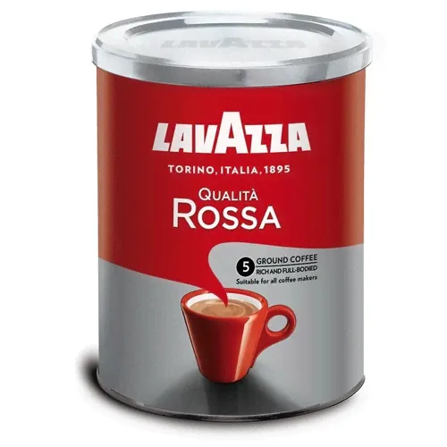 Lavazza Rossa. Кофе молотый в железной банке 250 г-0